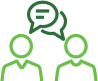 Two people chat