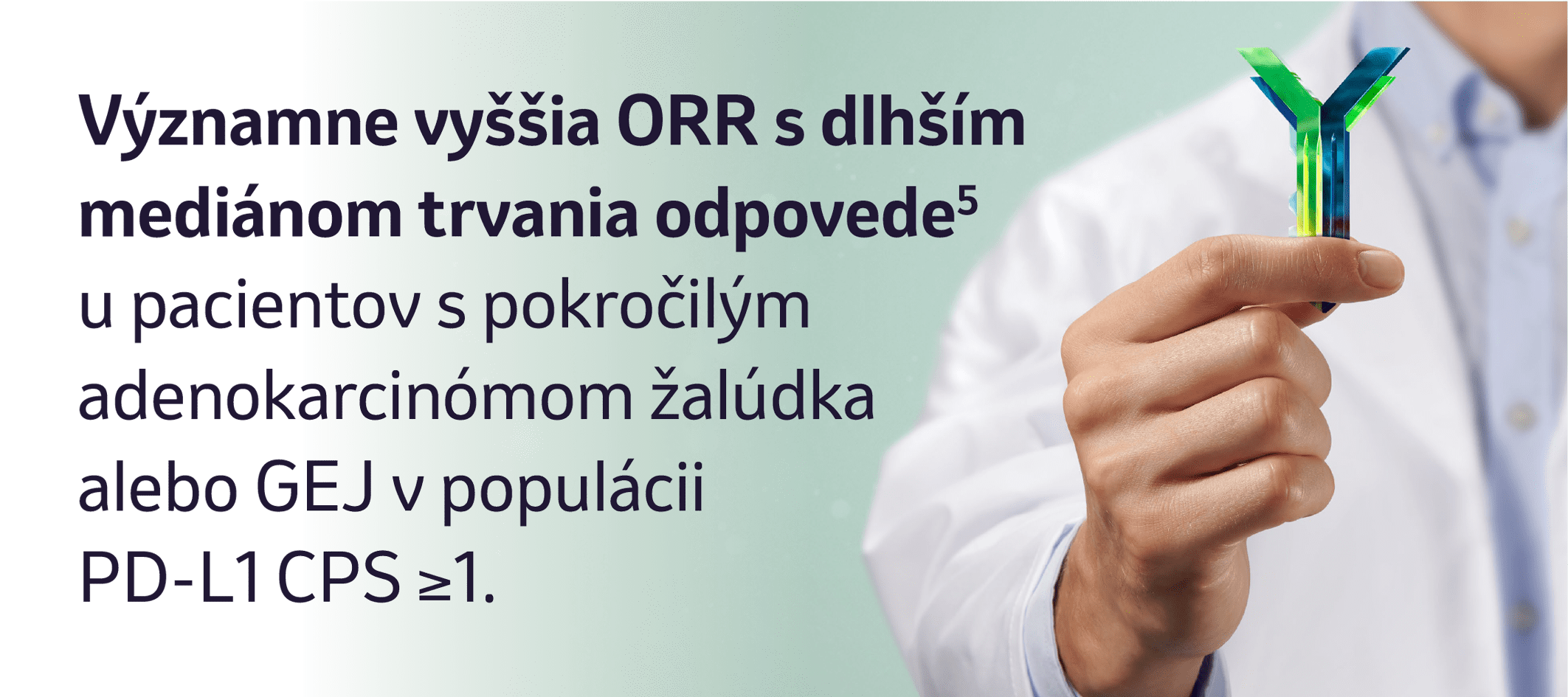 Významne vyššia ORR s dlhším mediánom trvania odpovede u pacientov s pokročilým adenokarcinómom žalúdka alebo GEJ v populácii PD-L1 CPS ≥1.